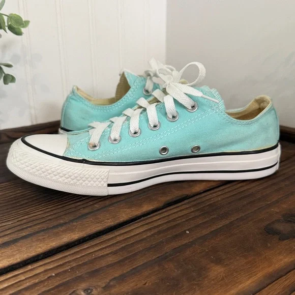 Tiffany Blue Converse Chuck Taylor All Star Aqua Low-Top Sneakers - Picture 5 of 8